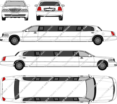 Lincoln Town Car Stretchlimousine, Stretchlimousine, sedan, 4 Doors (2003)