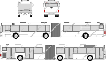 MAN NG 263/313, low-floor articulated bus, 4 Doors