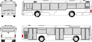 MAN NL 223/263/313, autobus de ligne à plancher surbaissé, 3 Doors