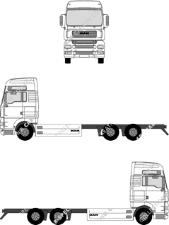 MAN TGA XXL, XXL, Chassis for superstructures (2000)