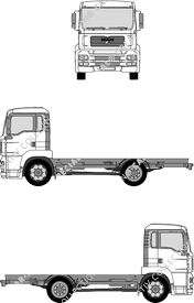 MAN TGA M, M, Fahrgestell für Aufbauten (2000)