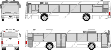 MAN NÜ 263/283/313 porta singola anteriore, porta singola anteriore, bus à plancher surbaissé, 12 m