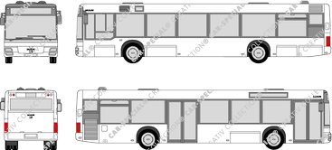 MAN NÜ 263/283/313 Doppia porta anteriore, Doppia porta anteriore, bus à plancher surbaissé, 12 m