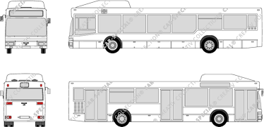 MAN NL 202, low-floor bus, 3 Doors