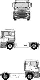 MAN TGS, tracteur de semi remorque, cabine du conducteur L (2007)