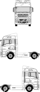 MAN TGX, tractor unit, XLX cab with air deflectors (2007)