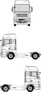 MAN TGX, tracteur de semi remorque, cabine XXL (2007)