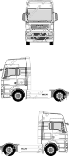 MAN TGX, tractor unit, XXL cab with air deflectors (2007)