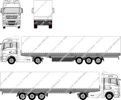 MAN TGX mit Aufbau, mit Aufbau, Sattelzugmaschine, XLX-Fahrerhaus mit Aeropaket (2007)