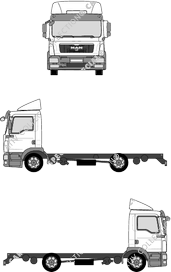 MAN TGL, Chassis for superstructures, C cab, top air deflector (2009)