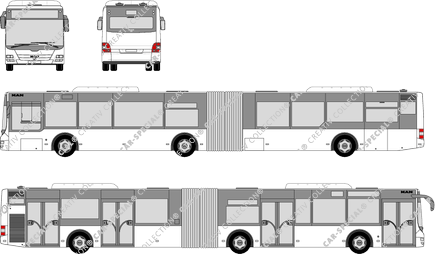 MAN Lion's City G/G LE, G/G LE, A23/A42, articulated bus, 4 Doors (2004)