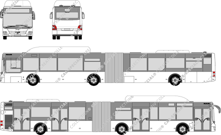 MAN Lion's City G/G LE CNG, G/G LE, A23/A42, CNG, bus articulé, 4 Doors (2004)