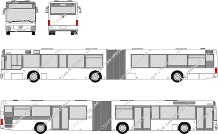 MAN A23 / A42 NG 263, NG 263, bus con pasillo bajo, 3 Doors