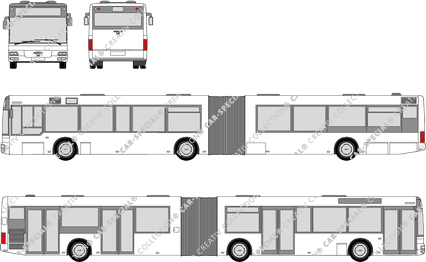 MAN A23 / A42 NG 263, NG 263, bus con pasillo bajo, 4 Doors