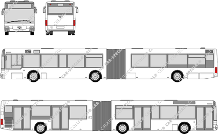 MAN A23 / A42 NG 263, NG 263, bus articulé à plancher surbaissé, 4 Doors