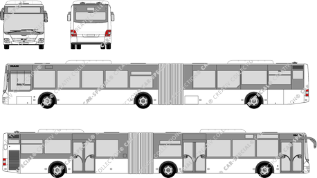 MAN Lion's City GL, GL, bus articulé, 3 Doors (2004)