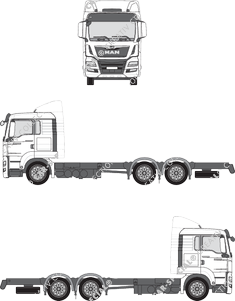 MAN TGS, Chassis for superstructures, L cab with air deflectors (2016)