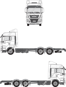 MAN TGS, Chassis for superstructures, LX cab with air deflectors (2016)