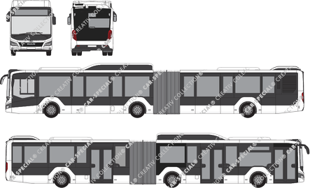 MAN Lion's City 18C CNG, 18C, CNG, articulated bus, 3 Doors (2019)