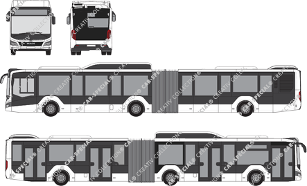 MAN Lion's City 18C CNG, 18C, CNG, articulated bus, 4 Doors (2019)