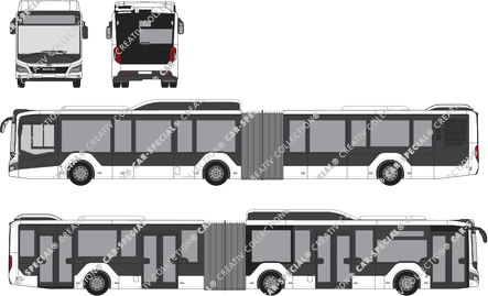 MAN Lion's City 18C CNG, 18C, CNG, Gelenkbus, 4 Doors (2019)