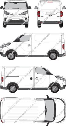 Maxus eDeliver 3, Kastenwagen, L1, Rear Flap, 1 Sliding Door (2020)