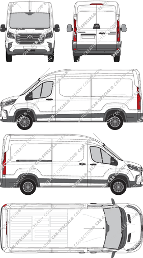 Maxus Deliver 9, Kastenwagen, L3H2, Rear Wing Doors, 1 Sliding Door (2020)