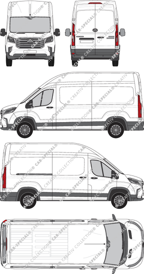 Maxus Deliver 9, van/transporter, L3H3, Rear Wing Doors, 1 Sliding Door (2020)