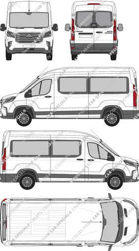 Maxus eDeliver 9, minibus, L3H2, Rear Wing Doors, 1 Sliding Door (2020)