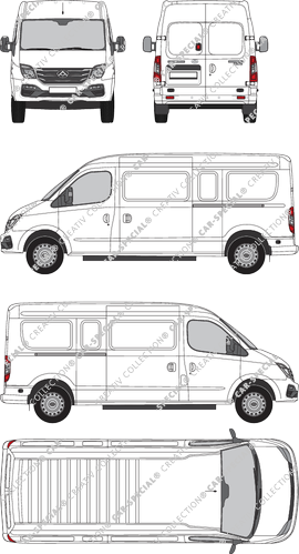 Maxus EV80, Kastenwagen, Rear Wing Doors, 2 Sliding Doors (2020)