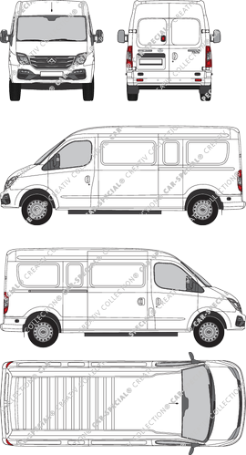 Maxus EV80, van/transporter, Rear Wing Doors, 1 Sliding Door (2020)