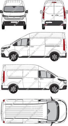 Maxus eDeliver 7, van/transporter, L2/H2, Rear Flap, 2 Sliding Doors (2024)