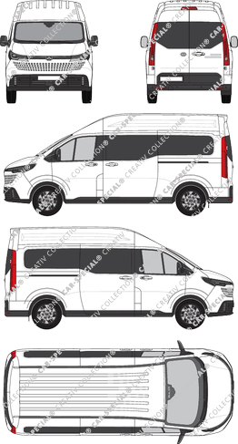 Maxus eDeliver 7, combi, L2/H2, Rear Flap, 2 Sliding Doors (2024)