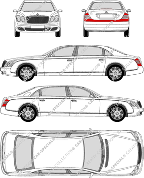 Maybach 62, Limousine, 4 Doors (2003)