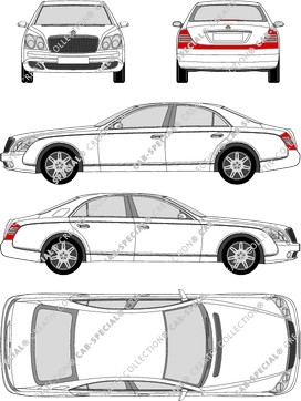 Maybach 57 Limousine, 2003–2012 (Mayb_002)