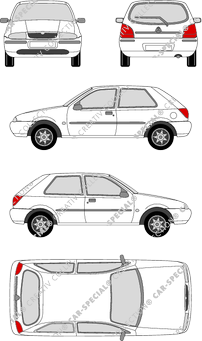 Mazda 121 Hayon, 1996–2000 (Mazd_001)