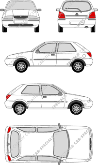 Mazda 121 Kombilimousine, 1996–2000 (Mazd_001)