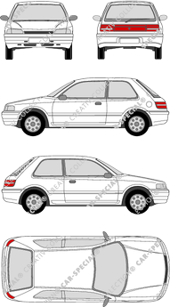 Mazda 323, Kombilimousine, 3 Doors (1989)