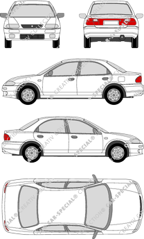 Mazda 323 S, S, berlina, 4 Doors (1994)