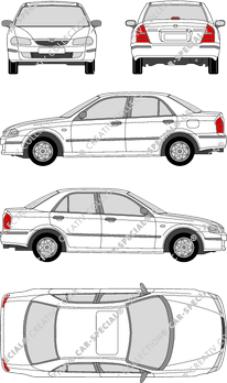 Mazda 323 limusina, 1998–2000 (Mazd_010)