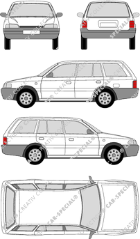 Mazda 323 station wagon, 1989–1994 (Mazd_011)