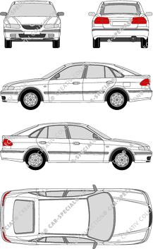 Mazda 626 Hatchback, 1997–1999 (Mazd_013)