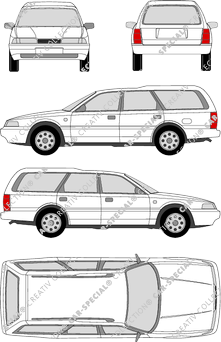 Mazda 626 station wagon, 1988–1997 (Mazd_014)