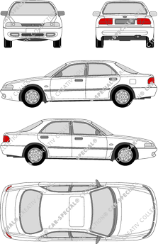 Mazda 626, limusina, 4 Doors (1992)