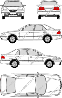 Mazda 626 Limousine, 2000–2002 (Mazd_017)