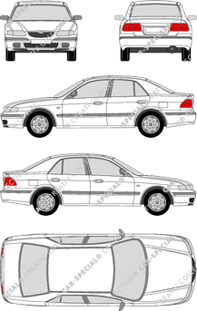 Mazda 626 berlina, 2000–2002 (Mazd_017)