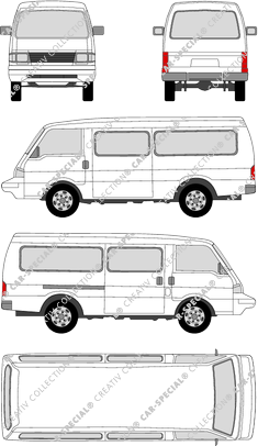 Mazda E Serie, E 2000 E, E, Kleinbus, Rear Flap, 1 Sliding Door (2003)