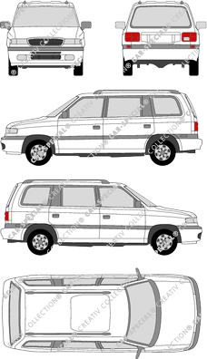 Mazda MPV station wagon, 1996–1999 (Mazd_022)