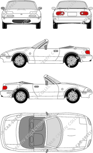 Mazda MX-5 Convertible, 1989–1998 (Mazd_024)