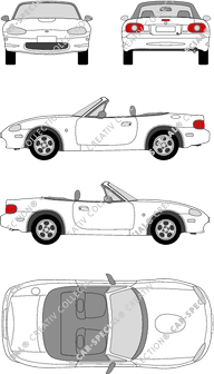 Mazda MX-5 Cabriolet, 1998–2005 (Mazd_025)